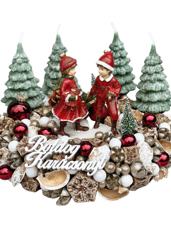 Gyerekek adventi koszorú