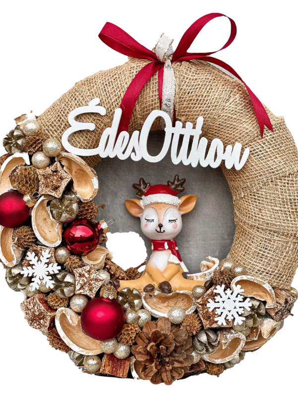 Karácsonyi őzikés kopogtató