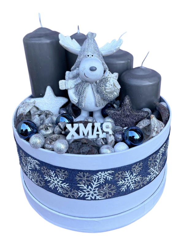 Kék - ezüst adventi box