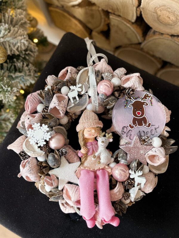 „Oh Deer” téli karácsonyi kopogtató, ajtódísz Karácsony / Tél import placeholder for 8484